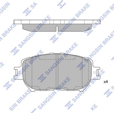 Hi-Q SP2037 - Brake Pad Set, disc brake autospares.lv