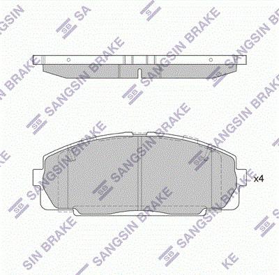 Hi-Q SP2077A - Brake Pad Set, disc brake autospares.lv