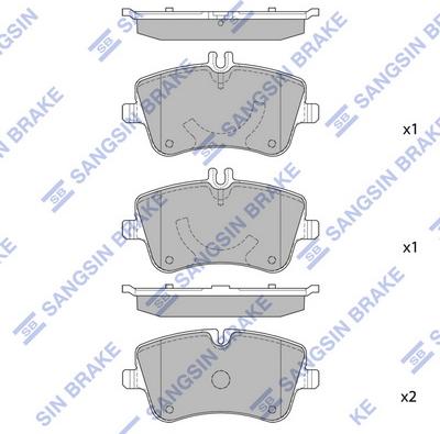 Hi-Q SP2191 - Brake Pad Set, disc brake autospares.lv