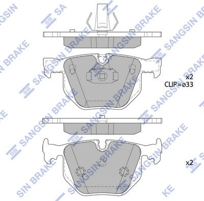 Hi-Q SP2165 - Brake Pad Set, disc brake autospares.lv