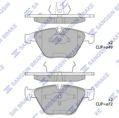 Hi-Q SP2163 - Brake Pad Set, disc brake autospares.lv