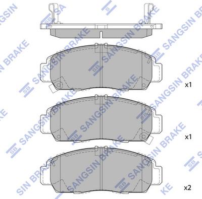 Hi-Q SP2114 - Brake Pad Set, disc brake autospares.lv