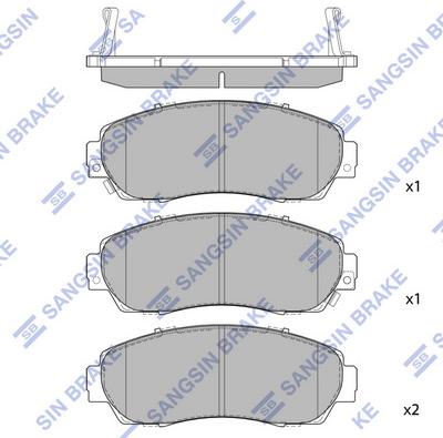 Hi-Q SP2115 - Brake Pad Set, disc brake autospares.lv