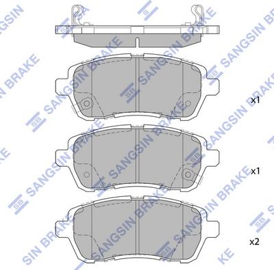 Hi-Q SP2113 - Brake Pad Set, disc brake autospares.lv