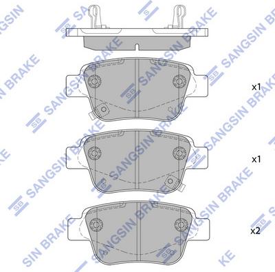 Hi-Q SP2184 - Brake Pad Set, disc brake autospares.lv