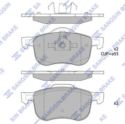 Hi-Q SP2122 - Brake Pad Set, disc brake autospares.lv