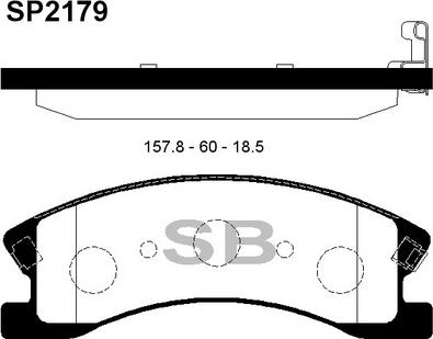 Hi-Q SP2179 - Brake Pad Set, disc brake autospares.lv