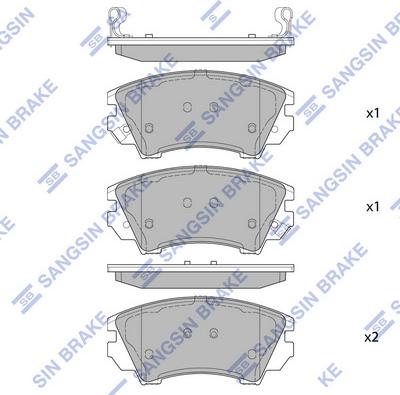 Hi-Q SP2175 - Brake Pad Set, disc brake autospares.lv