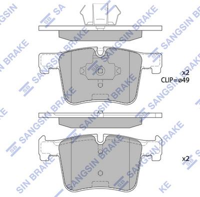 Hi-Q SP2344 - Brake Pad Set, disc brake autospares.lv