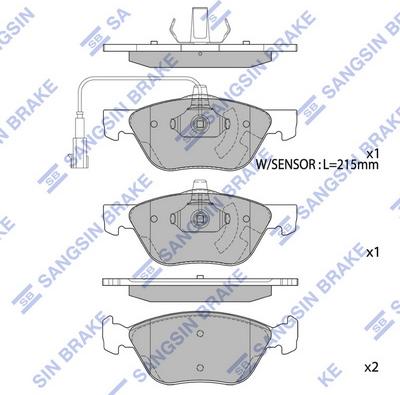 Hi-Q SP2294A - Brake Pad Set, disc brake autospares.lv