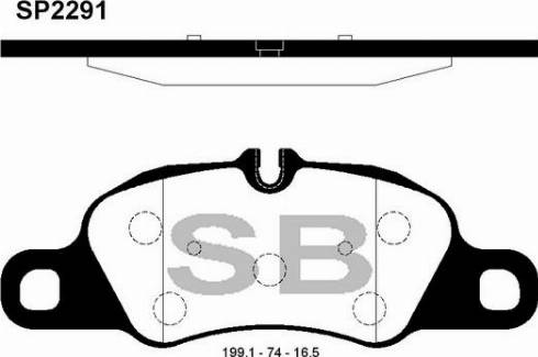 Hi-Q SP2291 - Brake Pad Set, disc brake autospares.lv