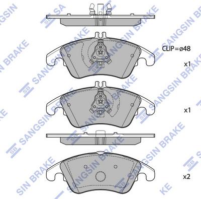 Hi-Q SP2292 - Brake Pad Set, disc brake autospares.lv