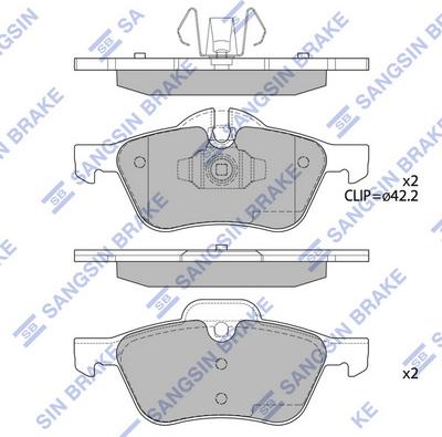 Hi-Q SP2243 - Brake Pad Set, disc brake autospares.lv