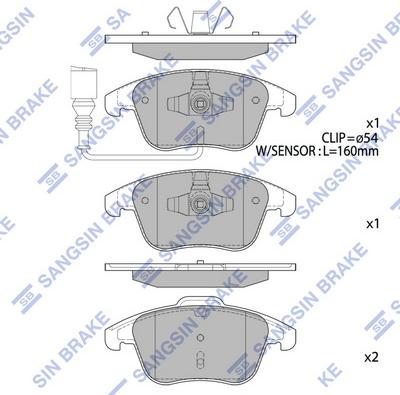 Hi-Q SP2264 - Brake Pad Set, disc brake autospares.lv