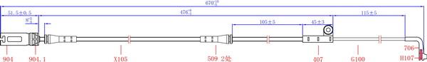 Hi-Q SWS1404 - Warning Contact, brake pad wear autospares.lv