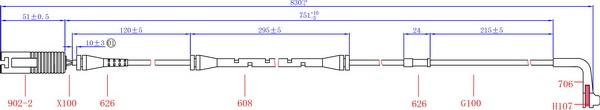 Hi-Q SWS1200 - Warning Contact, brake pad wear autospares.lv