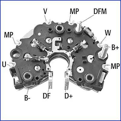 Hitachi 139456 - Rectifier, alternator autospares.lv