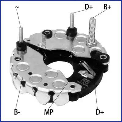 HITACHI 139149 - Rectifier, alternator autospares.lv