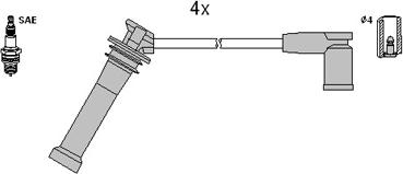 Hitachi 134955 - Ignition Cable Kit autospares.lv