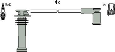 Hitachi 134988 - Ignition Cable Kit autospares.lv