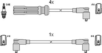 Hitachi 134548 - Ignition Cable Kit autospares.lv