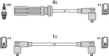 HITACHI 134548 - Ignition Cable Kit autospares.lv