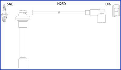 HITACHI 134520 - Ignition Cable Kit autospares.lv