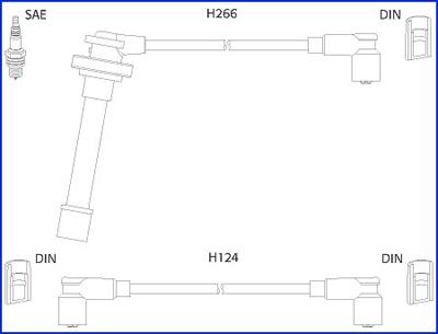 Hitachi 134522 - Ignition Cable Kit autospares.lv