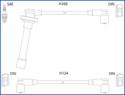 HITACHI 134522 - Ignition Cable Kit autospares.lv