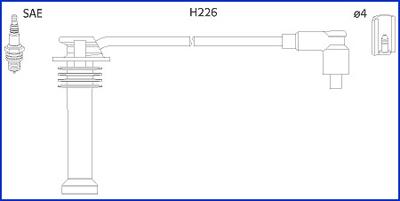 Hitachi 134672 - Ignition Cable Kit autospares.lv