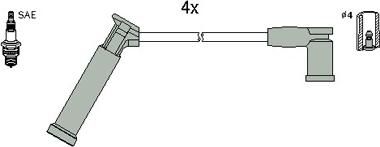 Hitachi 134677 - Ignition Cable Kit autospares.lv