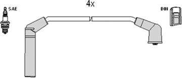 Hitachi 134117 - Ignition Cable Kit autospares.lv