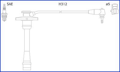 Hitachi 134130 - Ignition Cable Kit autospares.lv
