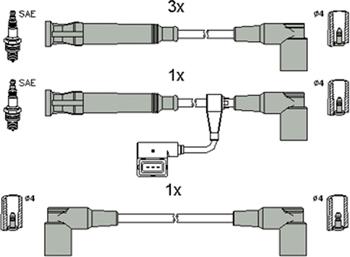 Hitachi 134805 - Ignition Cable Kit autospares.lv