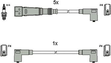 Hitachi 134810 - Ignition Cable Kit autospares.lv