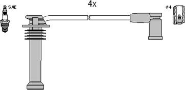 Hitachi 134839 - Ignition Cable Kit autospares.lv