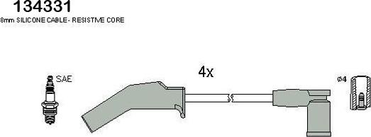 Hitachi 134331 - Ignition Cable Kit autospares.lv