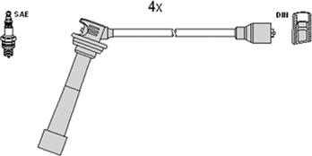 Hitachi 134374 - Ignition Cable Kit autospares.lv