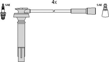 Hitachi 134370 - Ignition Cable Kit autospares.lv