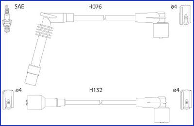 Hitachi 134246 - Ignition Cable Kit autospares.lv