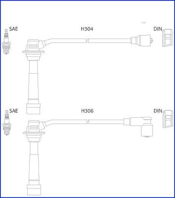 Hitachi 134242 - Ignition Cable Kit autospares.lv