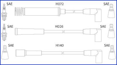 Hitachi 134202 - Ignition Cable Kit autospares.lv