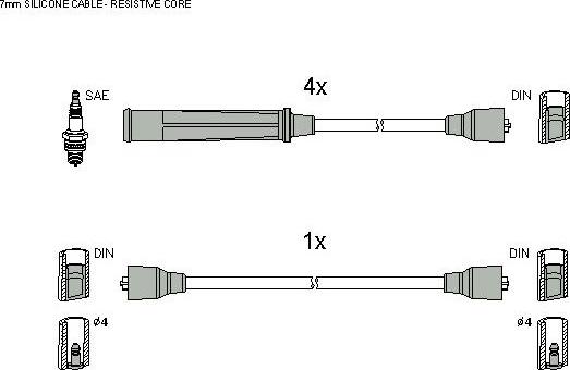 Hitachi 134218 - Ignition Cable Kit autospares.lv