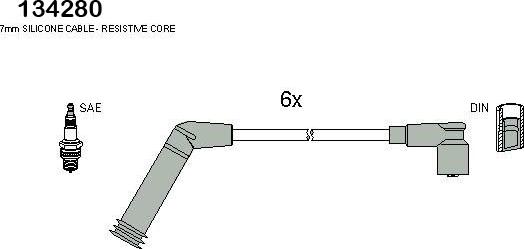 HITACHI 134280 - Ignition Cable Kit autospares.lv