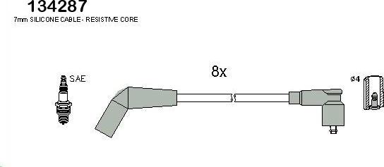 Hitachi 134287 - Ignition Cable Kit autospares.lv