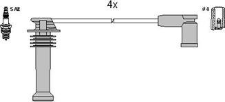 Hitachi 134278 - Ignition Cable Kit autospares.lv