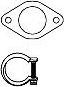 HJS 82 14 1885 - Mounting Kit, catalytic converter autospares.lv