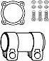 HJS 82 11 3213 - Mounting Kit, catalytic converter autospares.lv