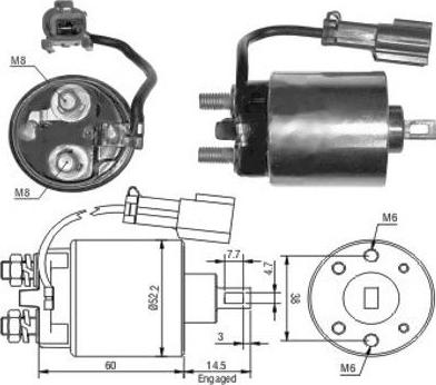 Hoffer 46091 - Solenoid Switch, starter autospares.lv