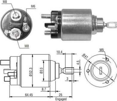 Hoffer 46043 - Solenoid Switch, starter autospares.lv